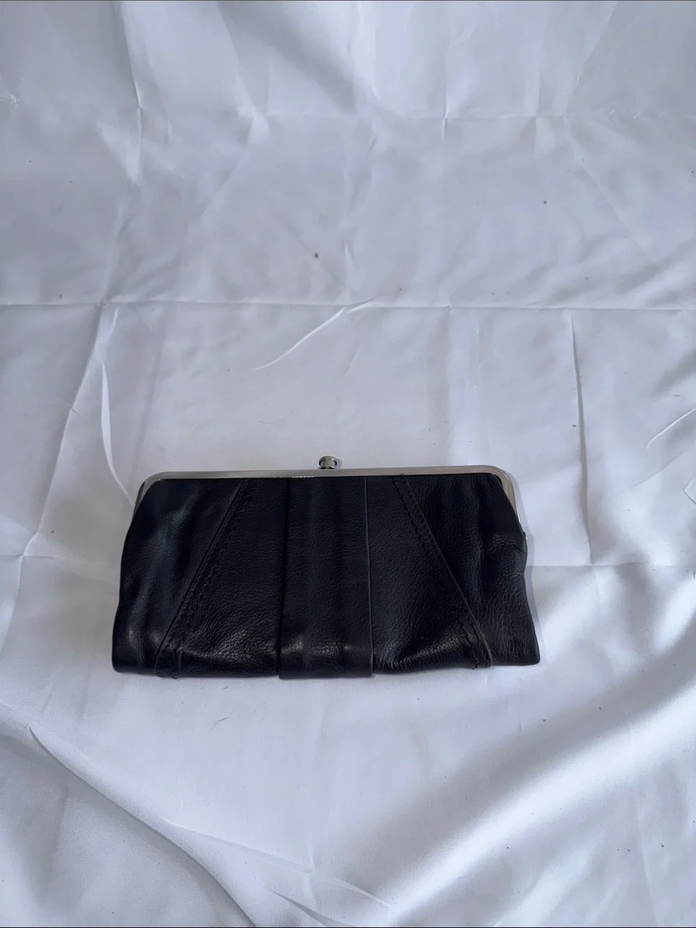HOBO Black Leather Frame Clutch